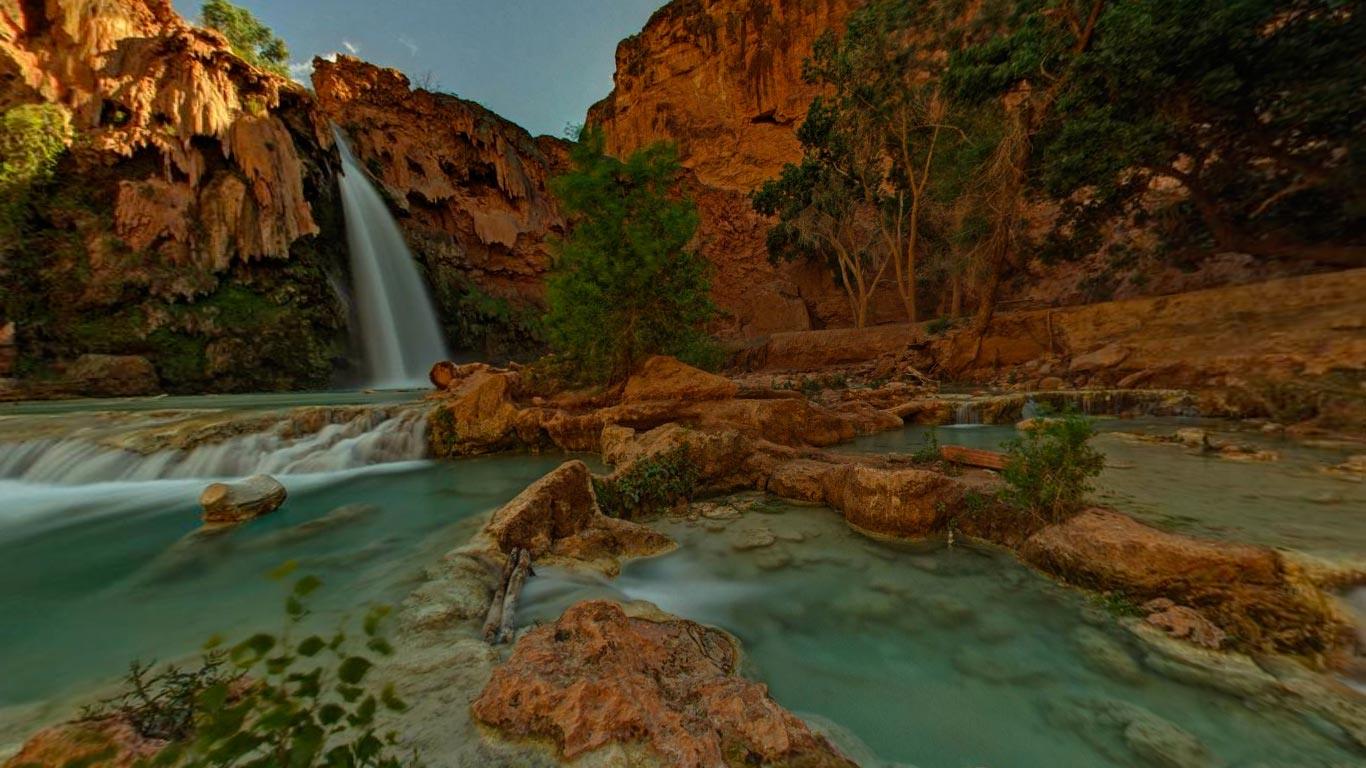 Havasu Falls in the Grand Canyon, near Supai, Arizona, USA (© Konstantin/360cities.net)(Bing United Kingdom)