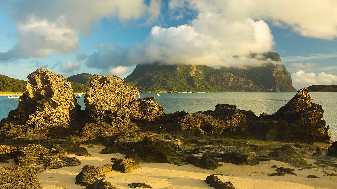 Limestone formations on Lord Howe Island, Australia (© Robert Francis/Corbis)(Bing Australia)
