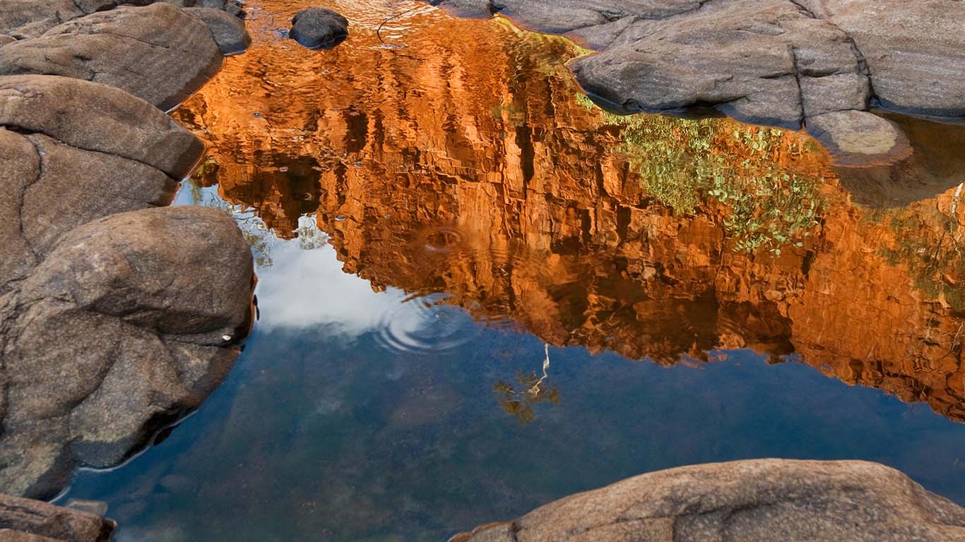 Reflection of Ormiston Gorge, Northern Territory (© Ingo Oeland/Getty Images)(Bing Australia)
