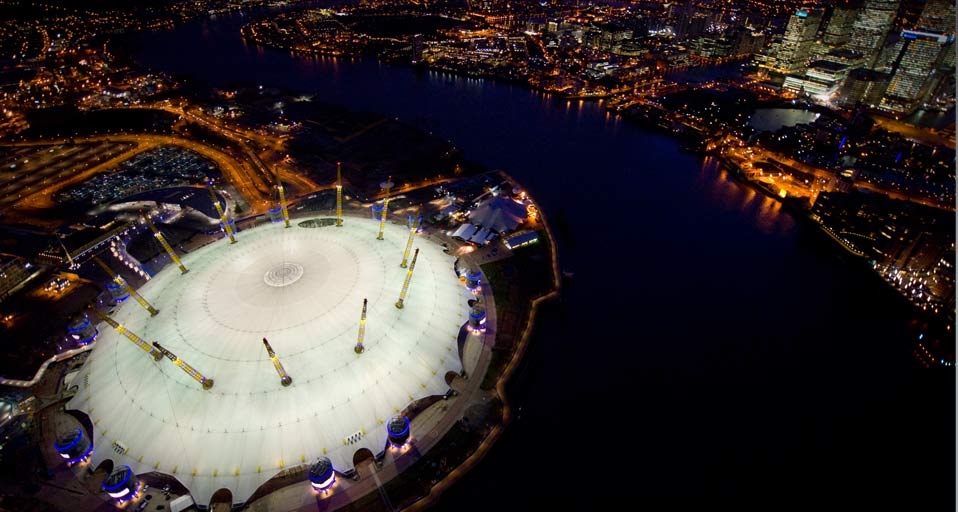 Aerial View of Millennium Dome, London (© Jason Hawkes/Corbis) &copy; (Bing United Kingdom)