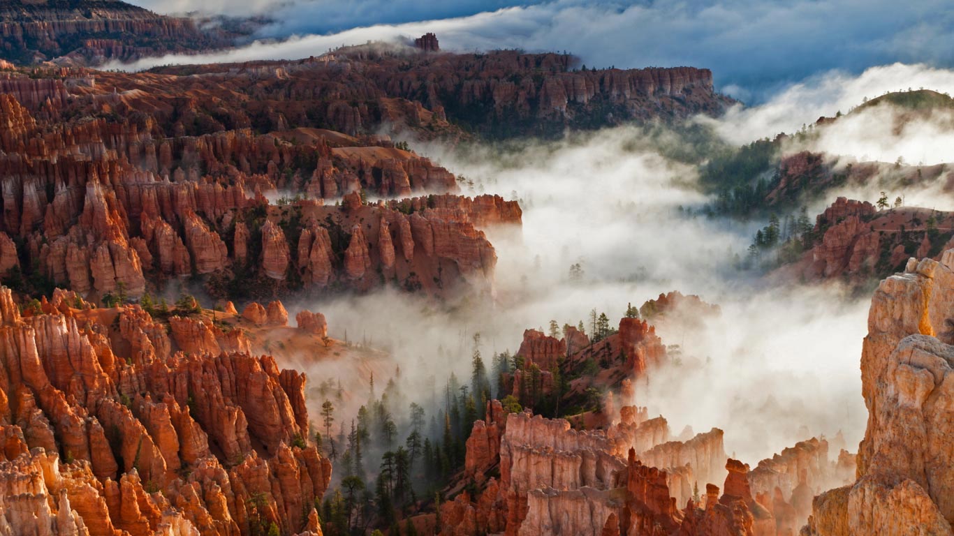 Fog in Bryce Canyon National Park, Utah, USA (© Eleanor Scriven/plainpicture)(Bing United Kingdom)