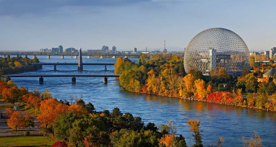 The geodesic dome of the Montreal Biosphere on Sainte Helene Island in Montreal, Quebec, Canada -- Philippe Renault/Corbis &copy; (Bing United Kingdom)