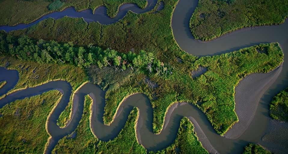 Colonial National Historical Park on Jamestown Island, Virginia, U.S.A. (© George Steinmetz/Corbis) &copy; (Bing Canada)