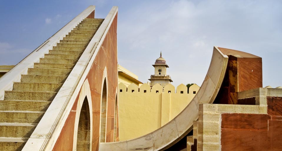 The Laghu Samrat Yantra sundial at the Jantar Mantar astronomical observatory, built in the early 1700’s, in Jaipur, Rajasthan, India -- Klaus Lang/Photolibrary &copy; (Bing United Kingdom)