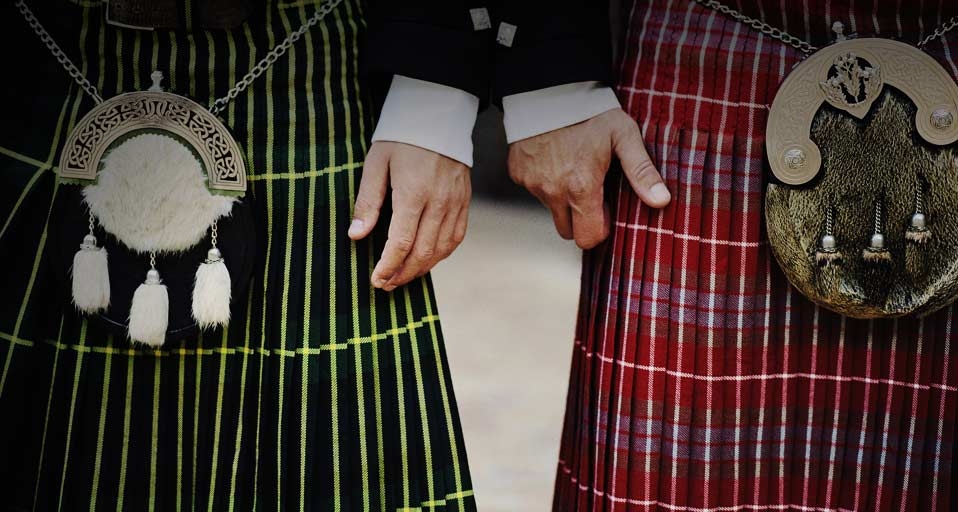 Men wearing kilts - Gary Houlder/Photolibrary &copy; (Bing United Kingdom)