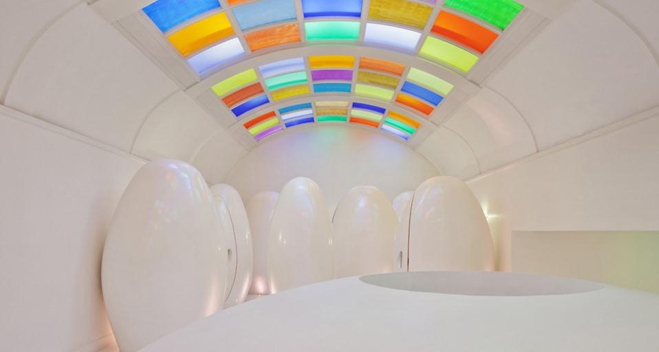 Pod toilets at Sketch, London, England (© Ed Reeve/Age Fotostock) &copy; (Bing United Kingdom)