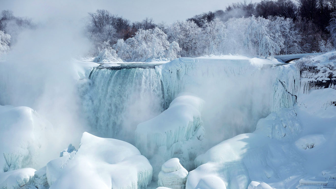 American Falls as seen from Niagara Falls, Ontario, Canada, February 19, 2015 (© ZUMA/REX)(Bing New Zealand)