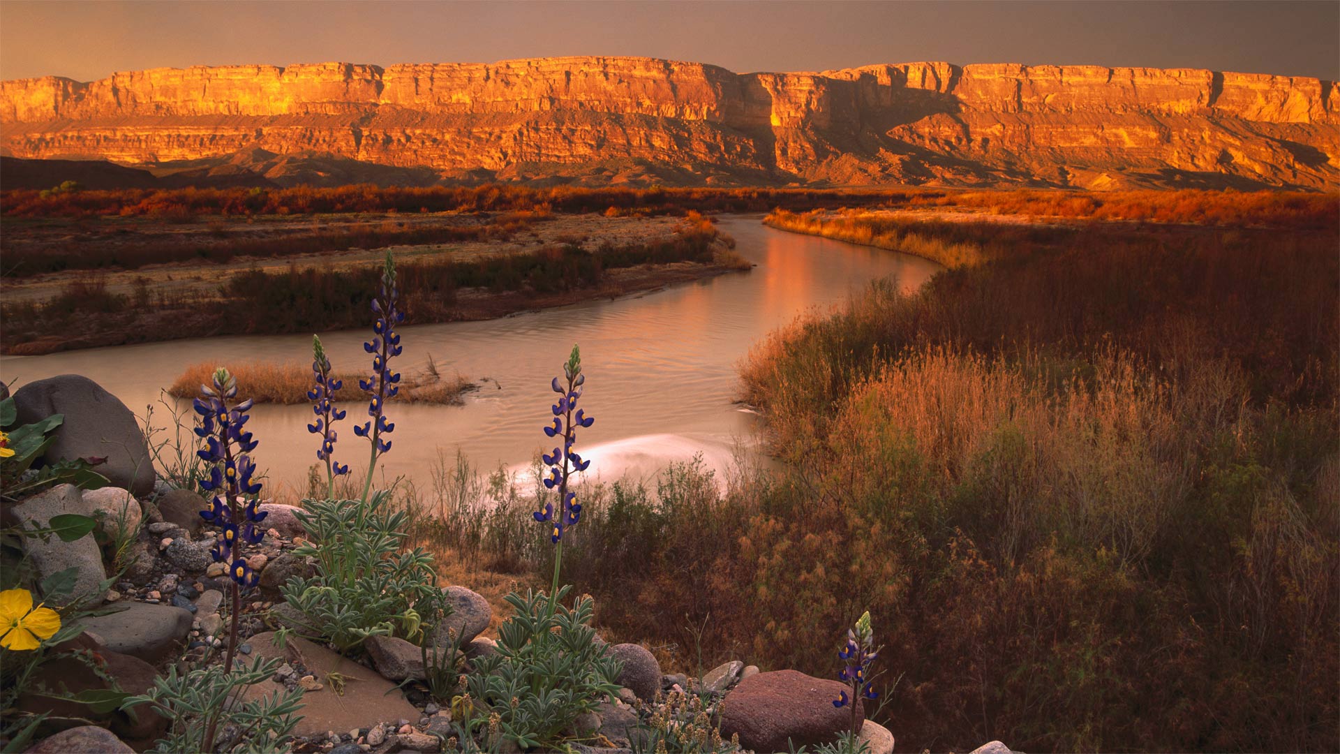 Cliffs of the Sierra Ponce and Rio Grande River, Big Bend National Park, Texas, USA (© Tim Fitzharris/Minden Pictures)(Bing United Kingdom)