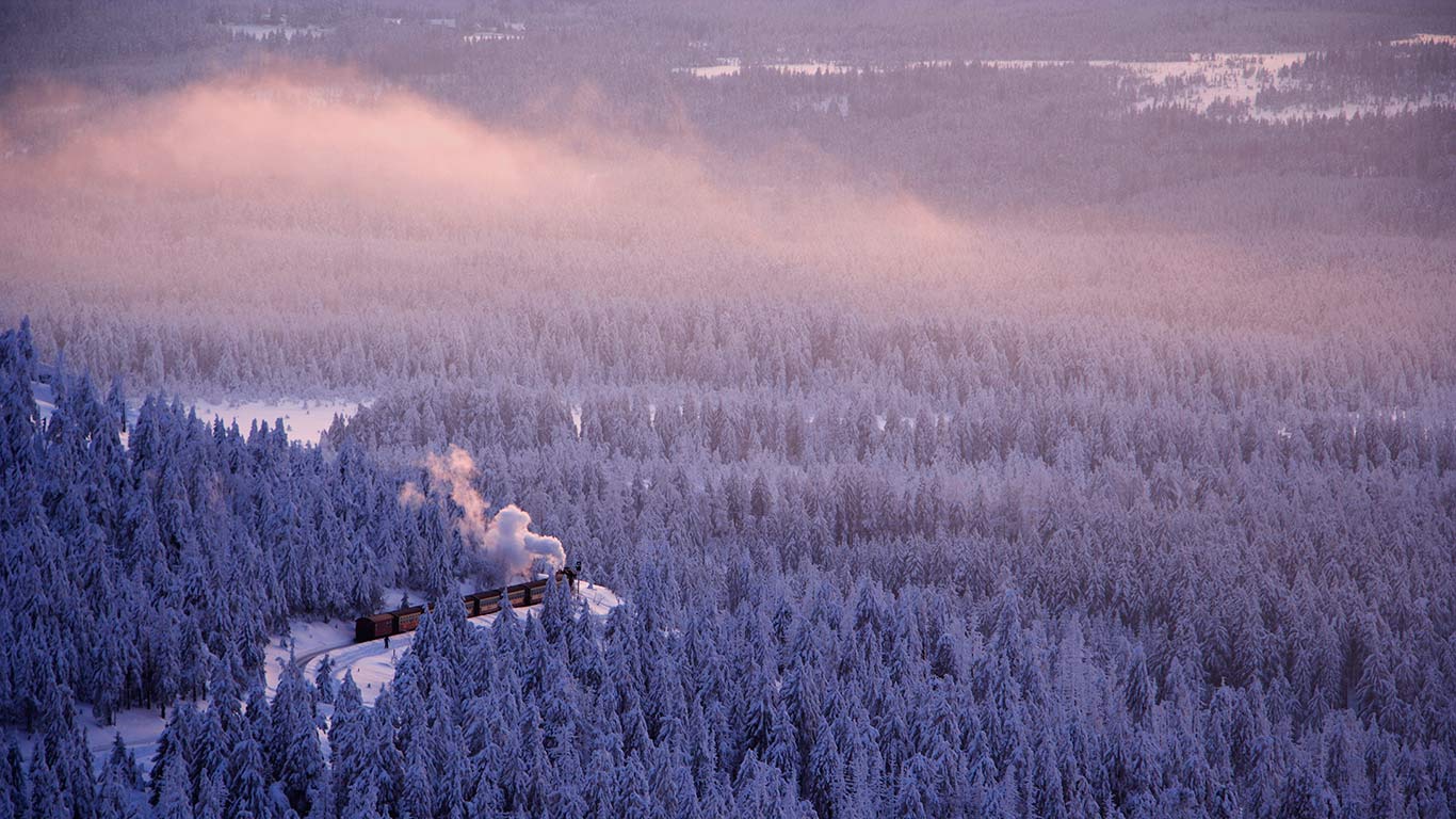 The Brocken Railway line in the Harz mountain range of Germany (© Rudi Sebastian/age fotostock)(Bing United Kingdom)