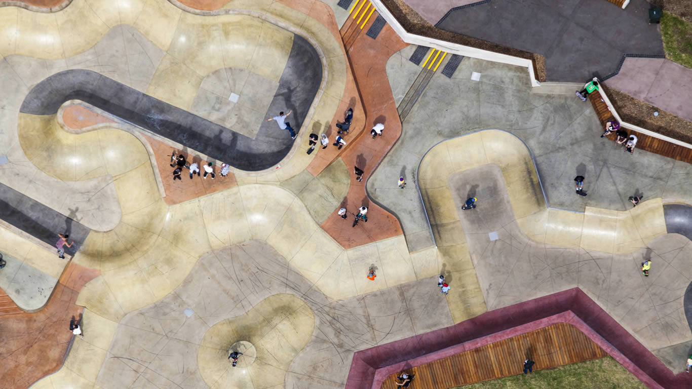 Skate park in St Kilda, Victoria, Australia (© Brett Price/age fotostock)(Bing Australia)