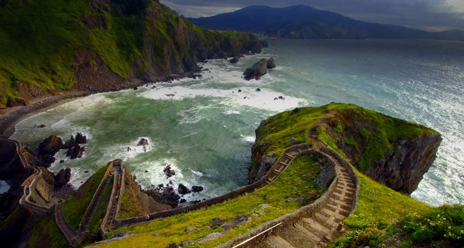 237 steps down to the ocean on the island of San Juan de Gaztelugatxe, in the Basque Country region of Spain -- I. Lizarraga/Flickr/Getty Images &copy; (Bing United Kingdom)