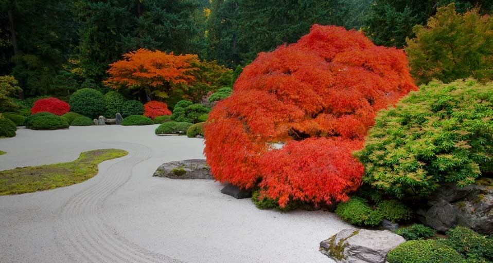 ｢ポートランド日本庭園の平庭｣アメリカ, オレゴン州 -- Craig Tuttle/Corbis &copy; (Bing Japan)