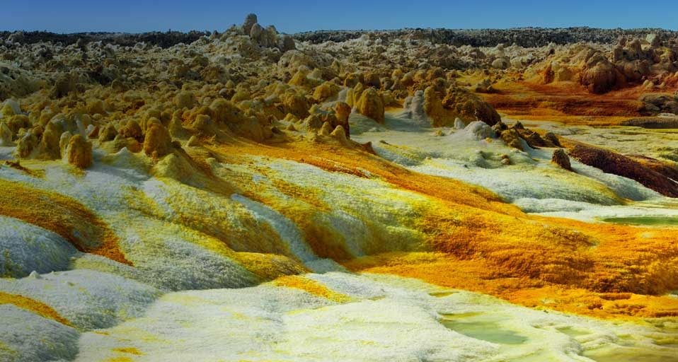 Sulfur volcanic landscape,  Dallol, Danakil Desert, Ethiopia -- Radius Images/Corbis &copy; (Bing United Kingdom)