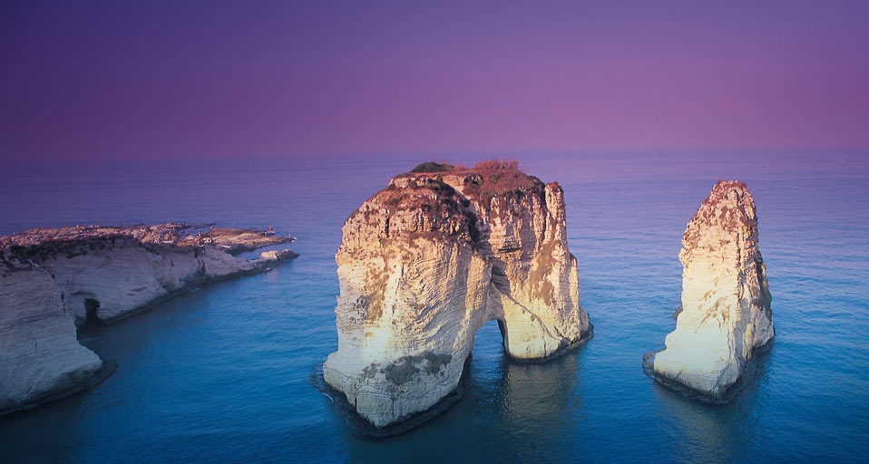 Al Rawcheh Rock near Beirut, Lebanon -- Paul Thuysbaert/Photolibrary &copy; (Bing Canada)