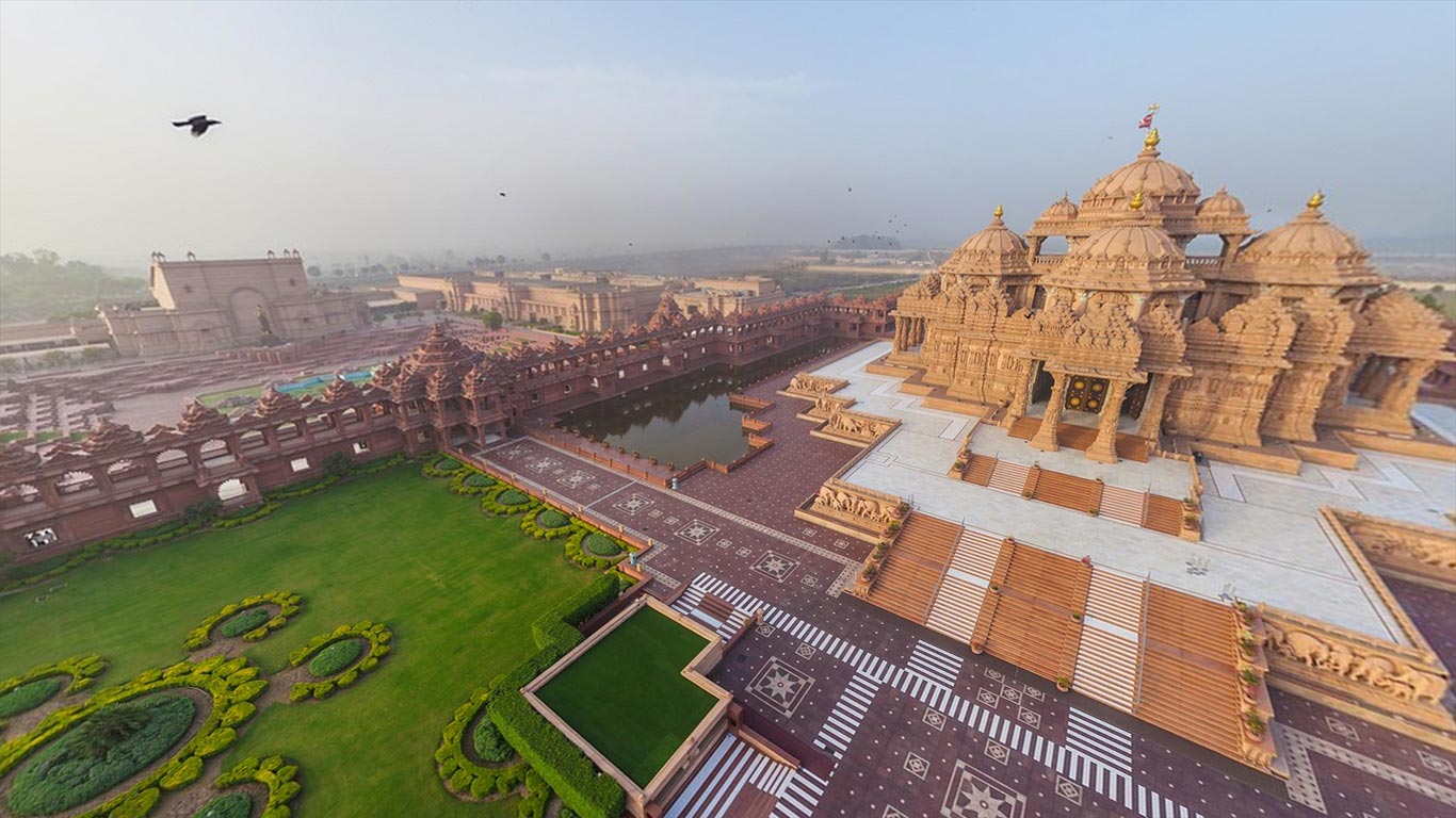 Akshardham in Delhi, India  (© AirPano)(Bing United Kingdom)
