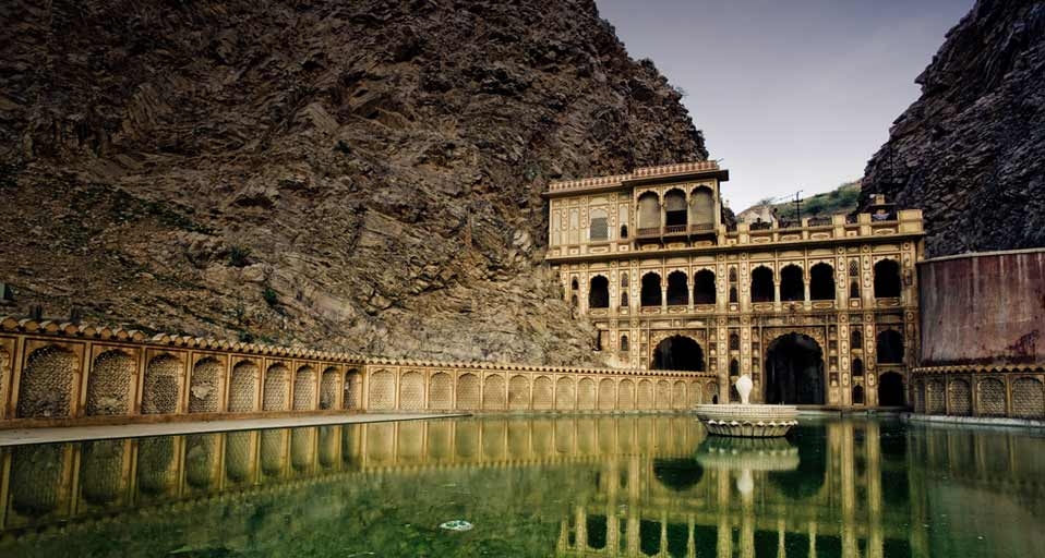 Female swimming pool of the Monkey Temple, Jaipur, India -- Joel Santos/Aurora Photos &copy; (Bing Canada)