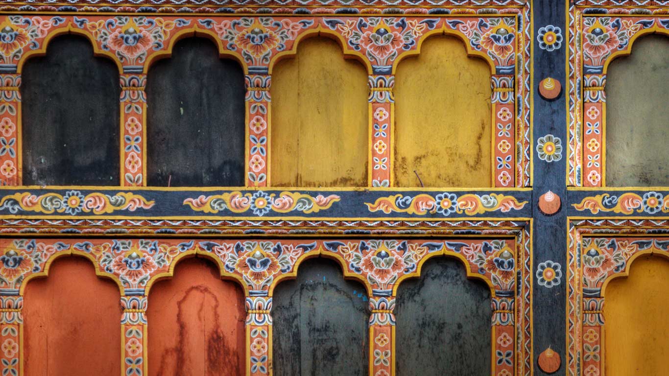 Architectural detail of Rinpung Dzong in Paro, Bhutan (© Ocean/Corbis)(Bing United States)