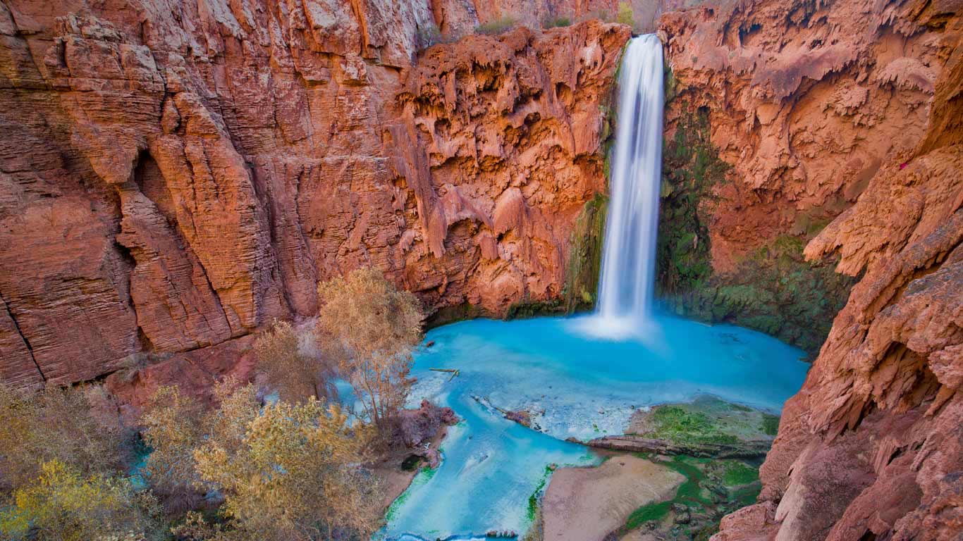 Mooney Falls in Havasu Canyon, Arizona (© Brendan van Son/Tandem Stills + Motion)(Bing United Kingdom)
