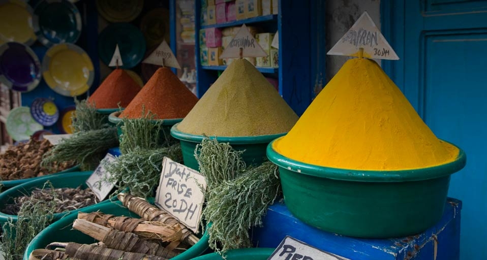Morocco spice market -- Walter Bibikow/DanitaDelimont &copy; (Bing United Kingdom)