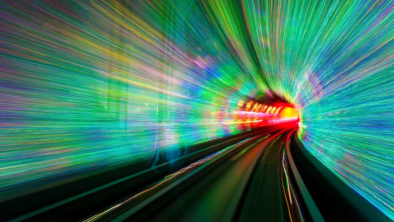 Inside the Bund Sightseeing Tunnel under the Huangpu River in Shanghai, China  (© Gavin Hellier/Alamy)(Bing United Kingdom)