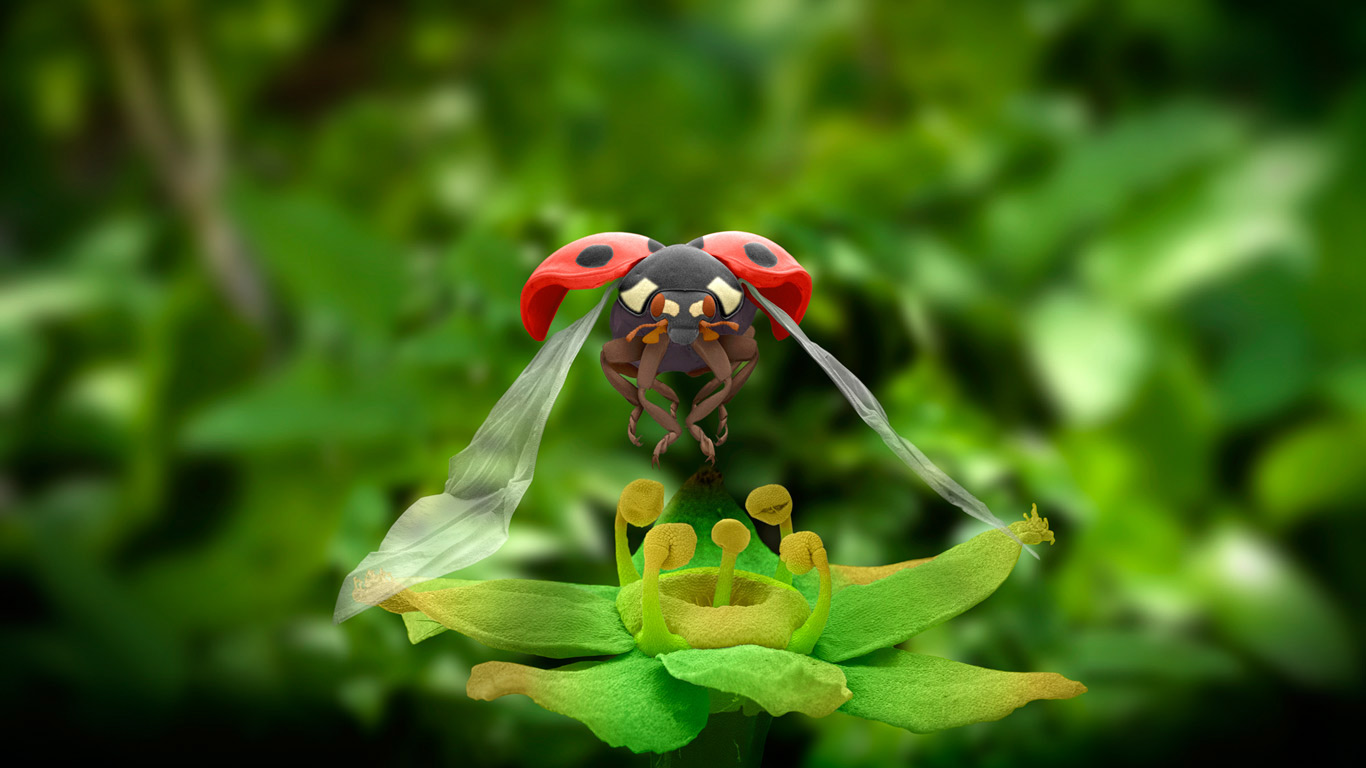 Coloured scanning electron micrograph of a seven-spot ladybird in flight (© Power and Syred/Science Photo Library)(Bing United Kingdom)