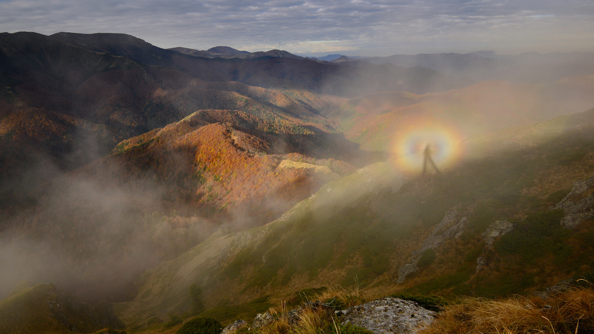 Fenomeno dello spettro di Brocken nel Parco Nazionale dei Balcani Centrali, Bulgaria (© Maya Karkalicheva/Getty Images)(Bing Italia)