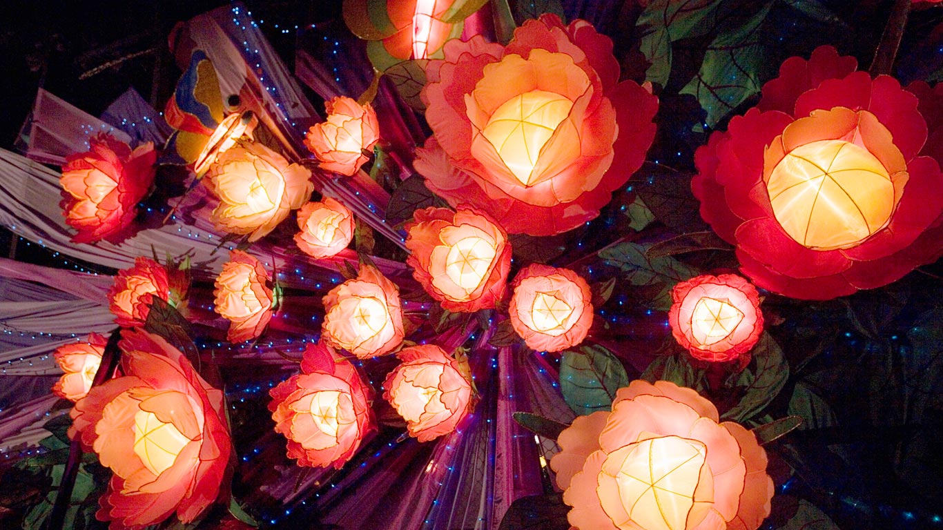 香港，造型灯笼 (© Gareth Brown/Corbis)(Bing China)
