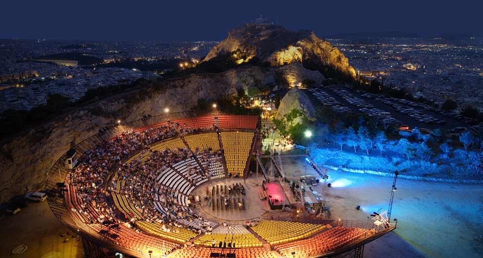 The open-air theater of Lykavittos Hill in Athens, Greece -- George Tsafos/Lonely Planet Images &copy; (Bing United Kingdom)