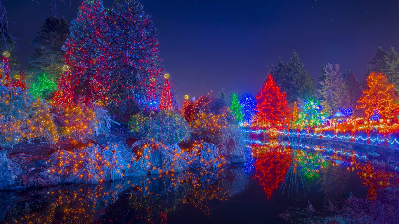 Festival of Lights at VanDusen Botanical Garden, Vancouver, British Columbia, Canada (© Michael Wheatley/age fotostock)(Bing United Kingdom)