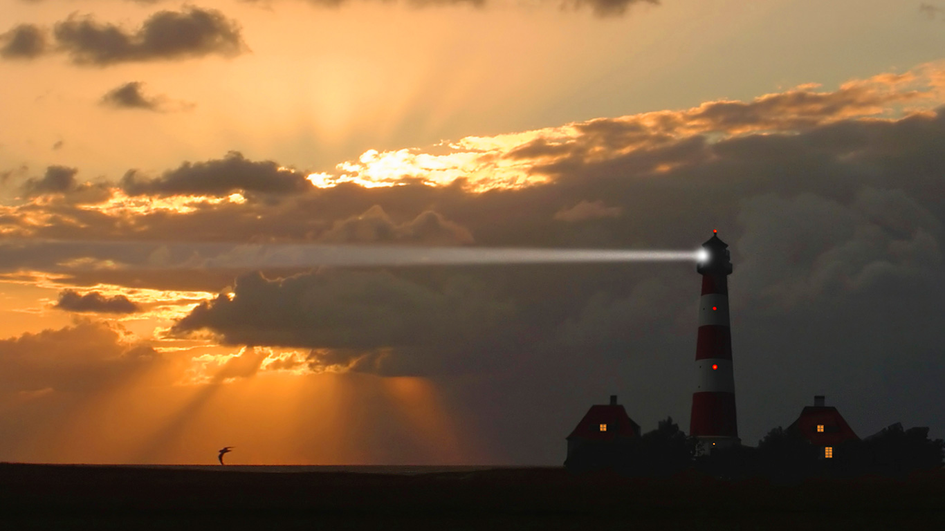 Leuchtturm Westerheversand, Westerhever, Schleswig-Holstein, Deutschland (© Volker Banken/plainpicture)(Bing Deutschland)