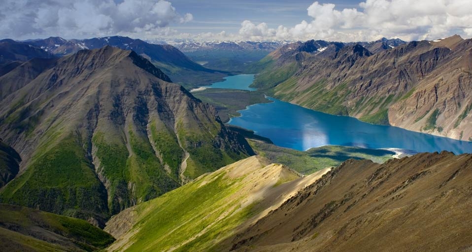 View of Kathleen Lake from Kings Throne Mountain, Kluane National Park, Yukon, Canada – Alan Majchrowicz/Photolibrary &copy; (Bing United Kingdom)