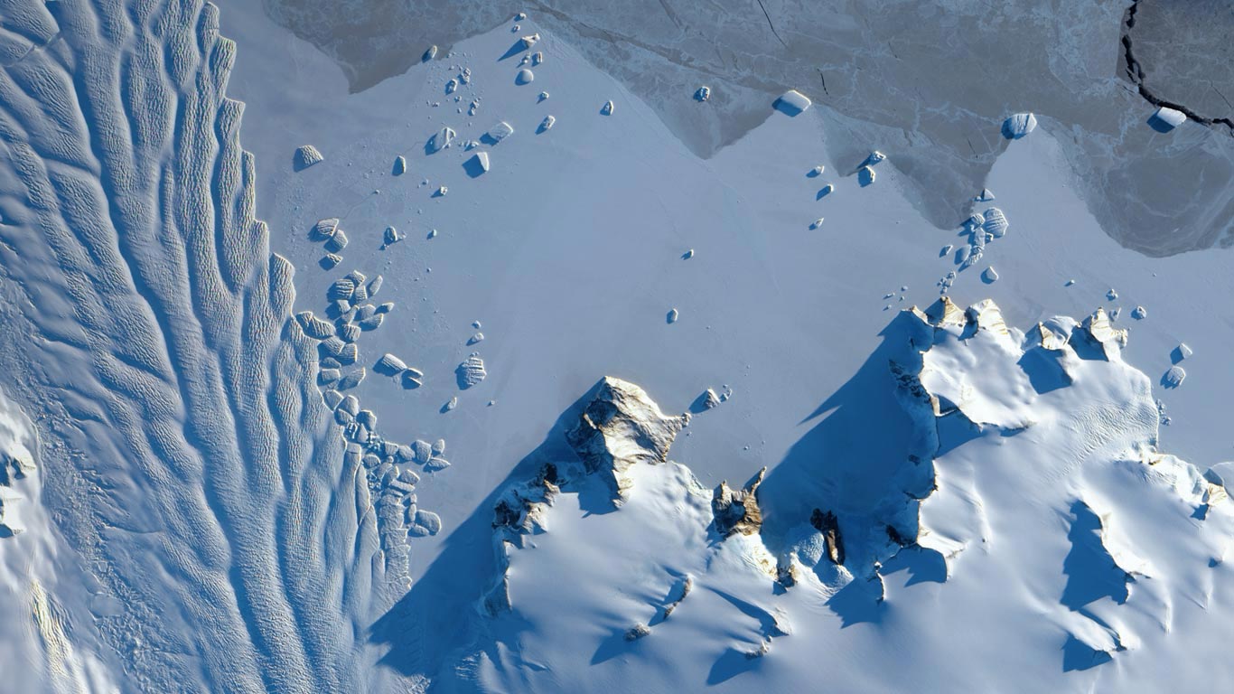 Matusevich Glacier in Antarctica (© NASA)(Bing United Kingdom)