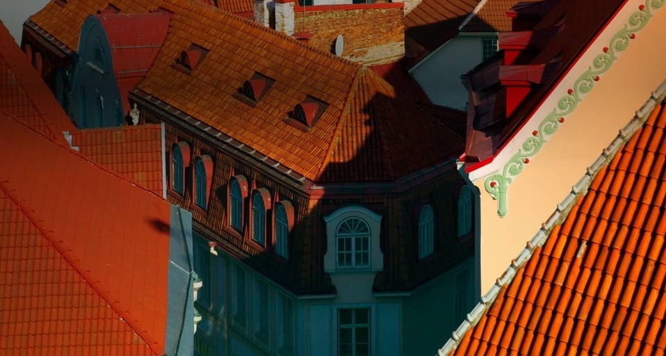 Overview of red roofs of Tallinn, Estonia  -- Keren Su/Danita Delimont &copy; (Bing United Kingdom)