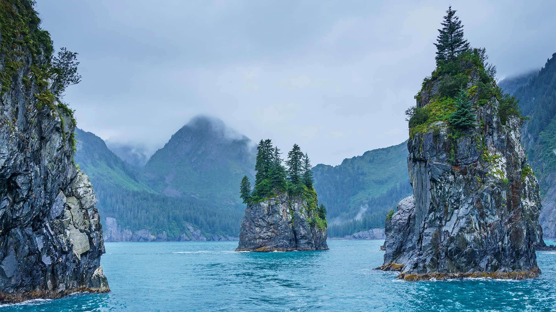 Cove of Spires in Kenai Fjords National Park, Alaska, USA (© Sekar B/Shutterstock)(Bing United Kingdom)