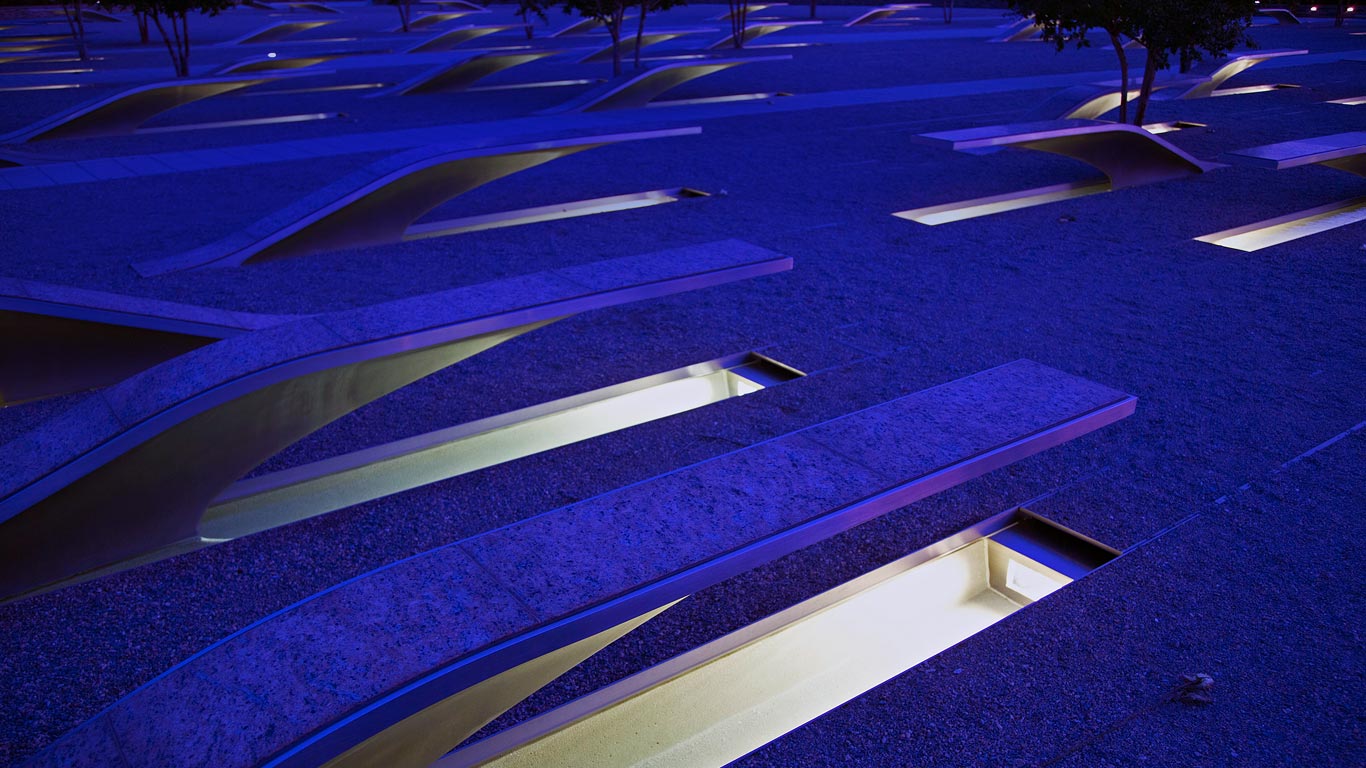 The Pentagon Memorial in Arlington, Virginia (© Joseph Sohm/Corbis)(Bing United States)
