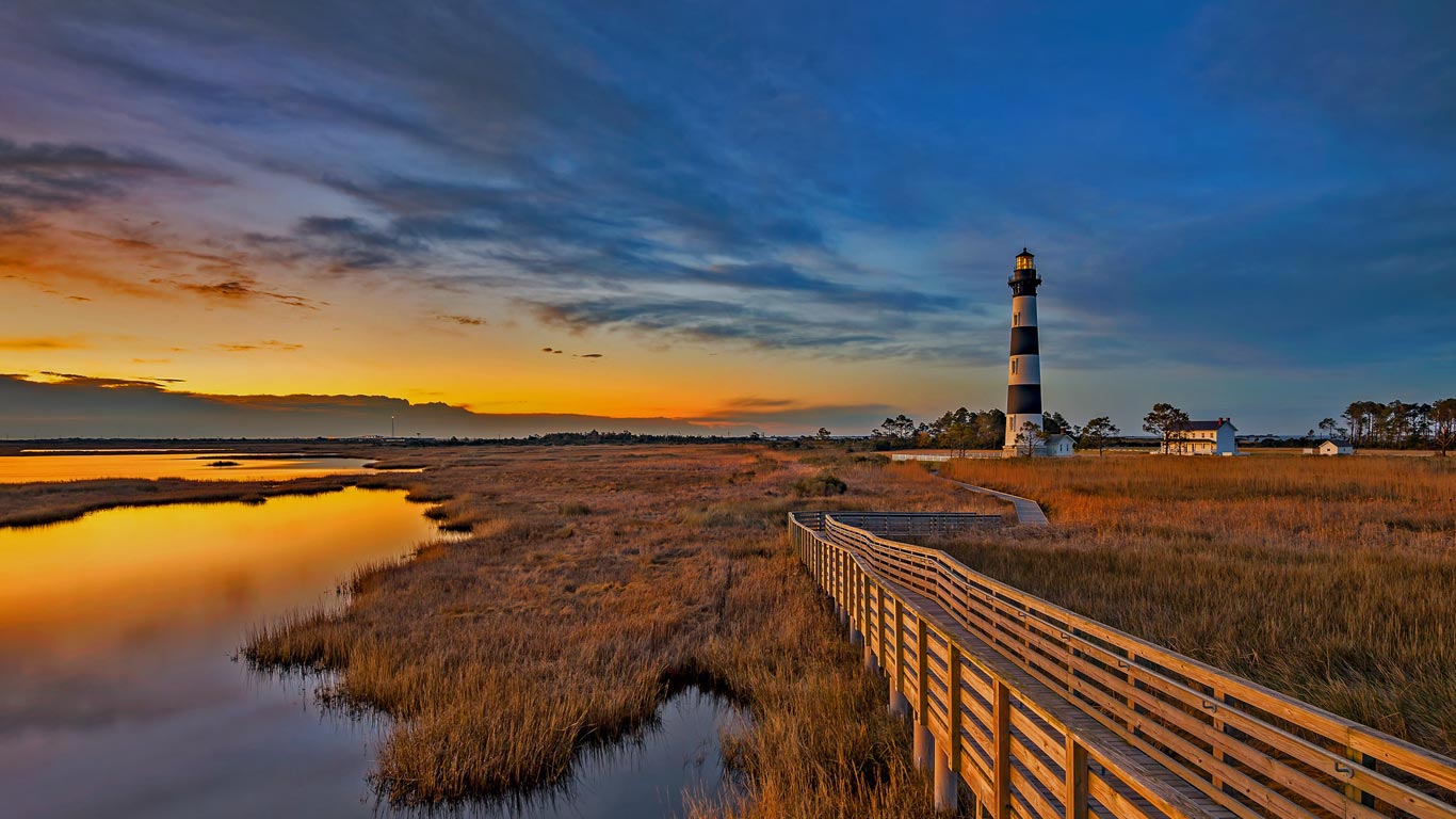 Leuchtturm von Bodie Island, Outer Banks, North Carolina, USA (© Anthony Heflin/Shutterstock)(Bing Deutschland)