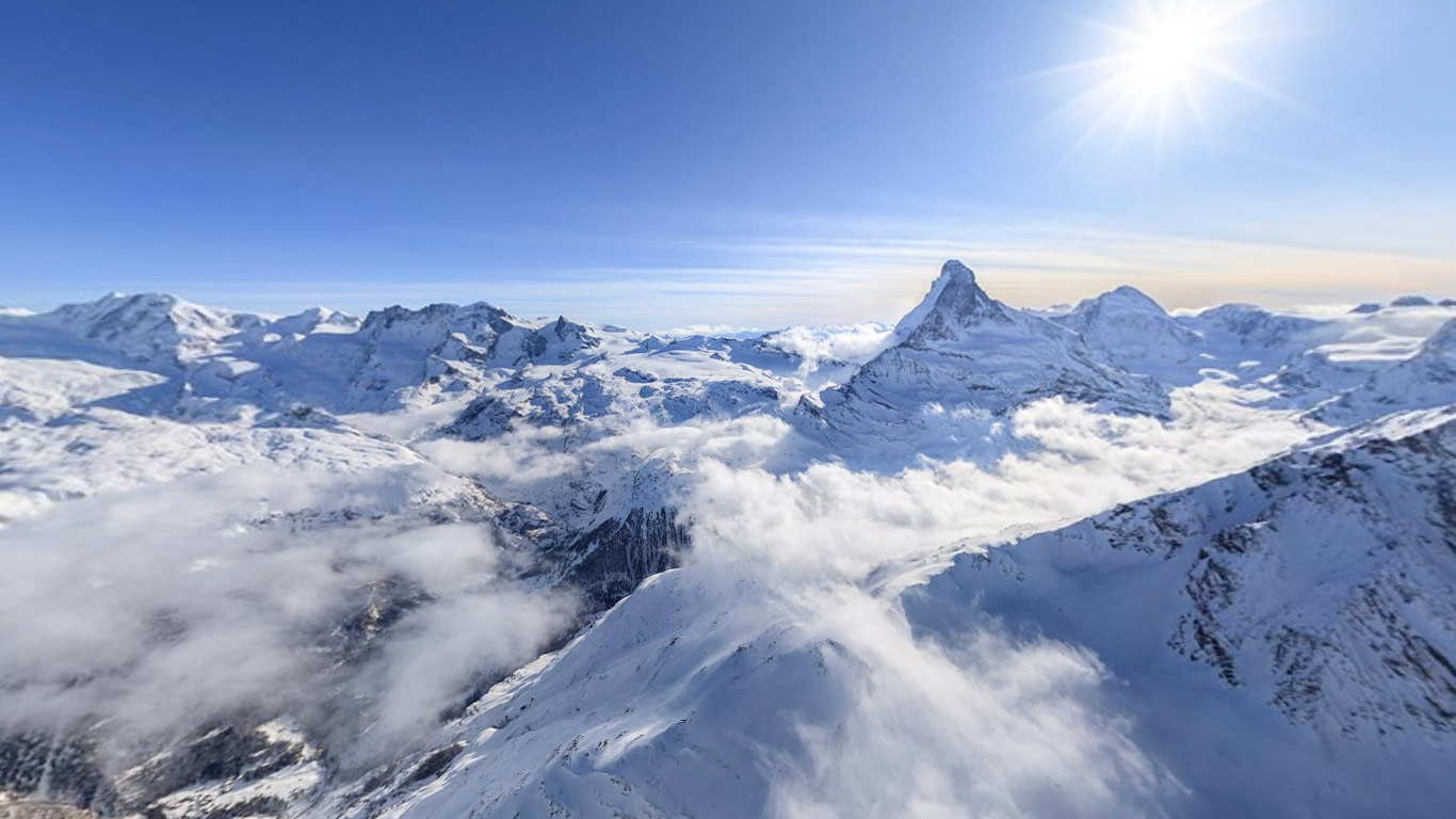 The Pennine Alps near Zermatt, Switzerland (© AirPano)(Bing United Kingdom)
