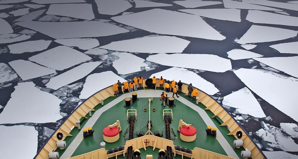The Icebreaker I/B Kapitan Khlebnikov moving through the pack ice in Antarctica -- Frank Lukasseck/Corbis &copy; (Bing United Kingdom)