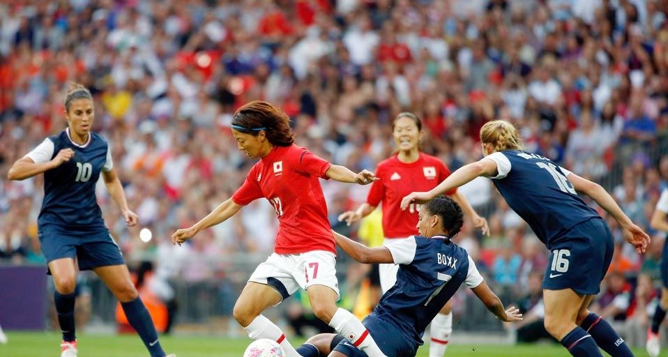 ｢日本対アメリカ、大儀見優季選手｣ロンドン五輪, サッカー女子決勝 (© Photo by Jamie Squire/Getty Images) &copy; (Bing Japan)