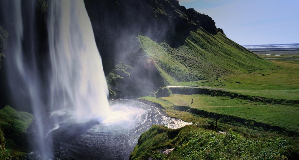 Seljalandsfoss waterfall on the south coast of Iceland -- SIME/eStock Photo &copy; (Bing United Kingdom)