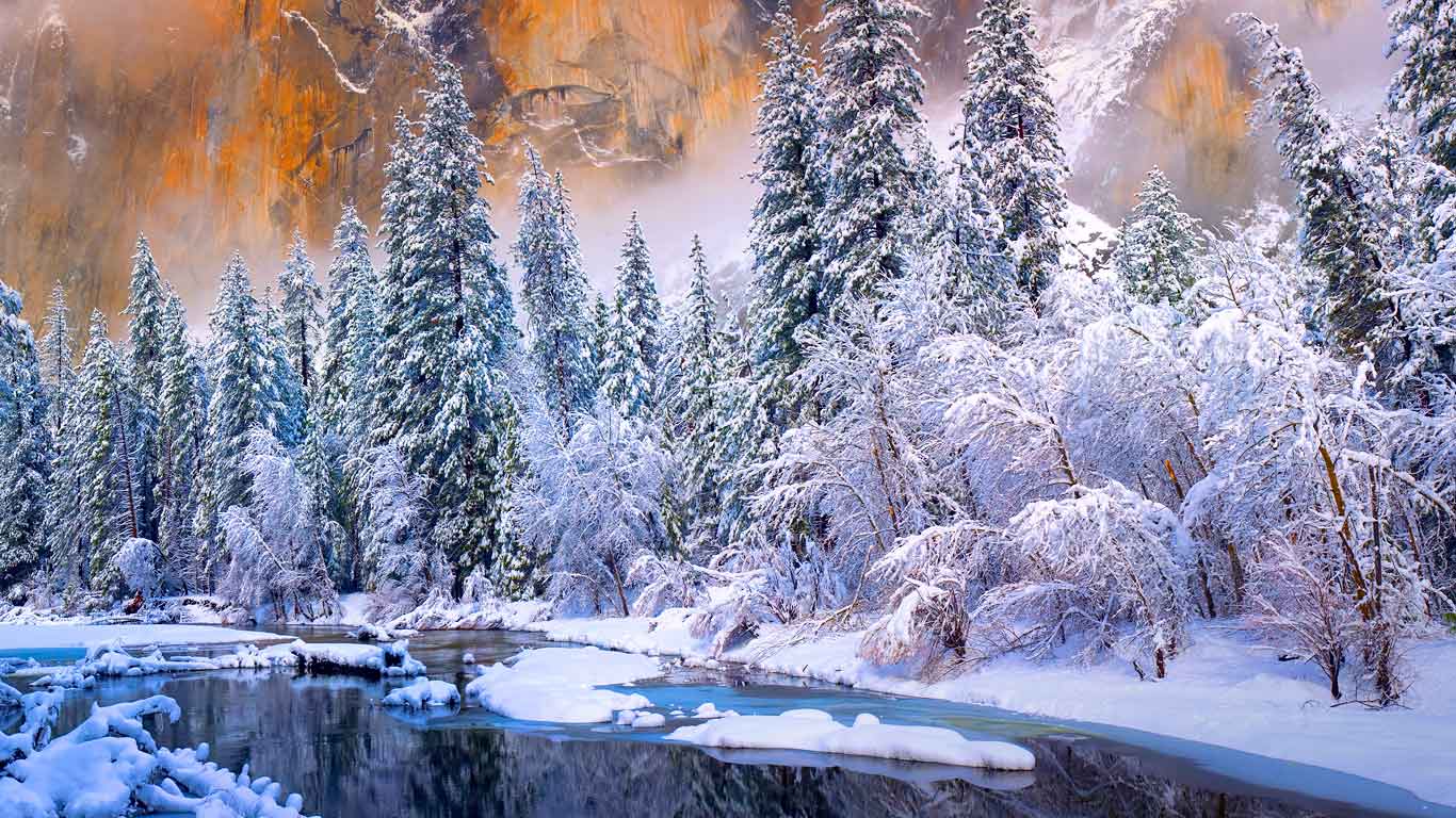 Yosemite National Park after a snow storm, California (© Jeffrey Murray/Aurora Photos)(Bing United States)