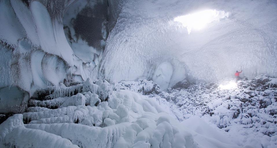 Ice cave on the north side of Mt Erebus, Ross Island, Antarctica (© George Steinmetz/Corbis) &copy; (Bing United Kingdom)