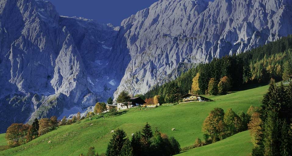 Hochkönig mountain and meadow, Salzburg state, Austria -- Dietrich Rose/Corbis &copy; (Bing Canada)