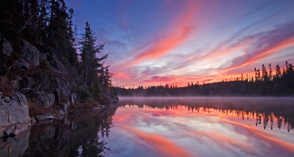 Sunrise at a lake near Wawa, Ontario, Canada -- Wayne Simpson/Corbis &copy; (Bing United Kingdom)