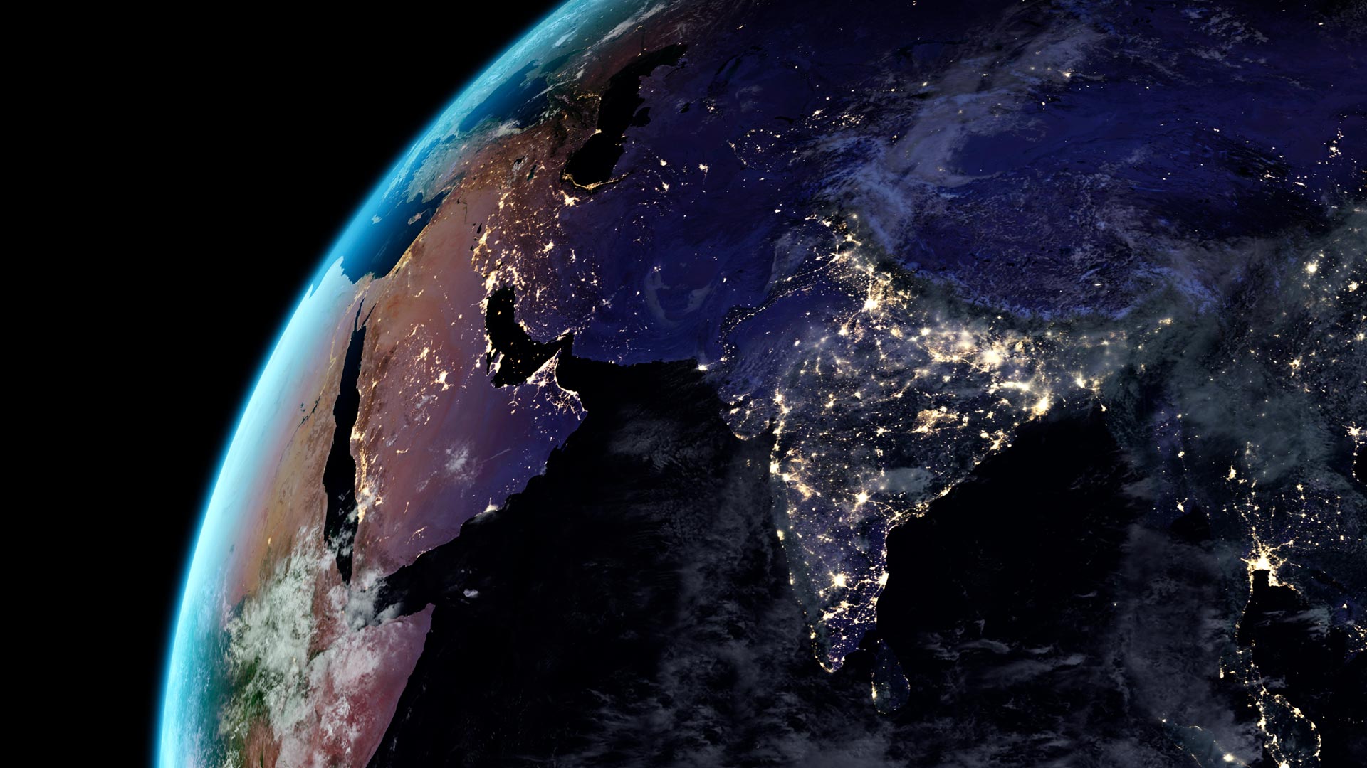 Artificial light from Earth (© NASA)(Bing United Kingdom)
