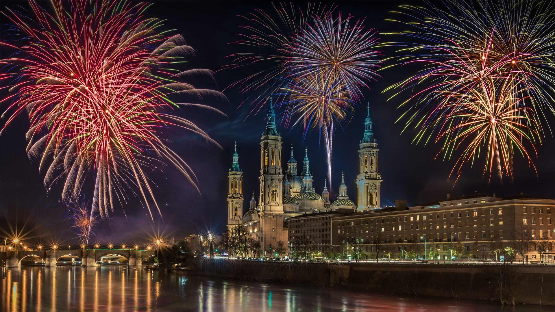 Fireworks during a New Year