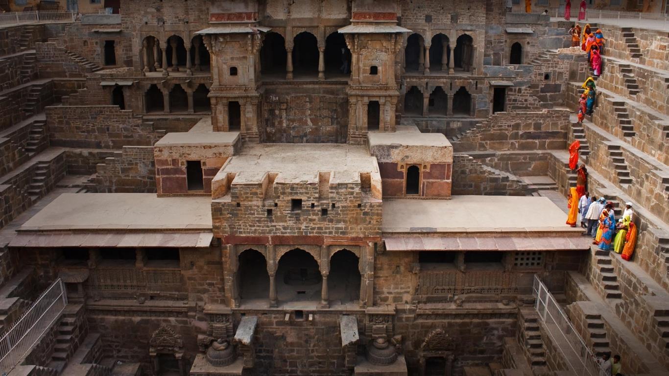 Chand Baori stepwell in Abhaneri, India (© Tilak Haria/Getty Images)(Bing United States)