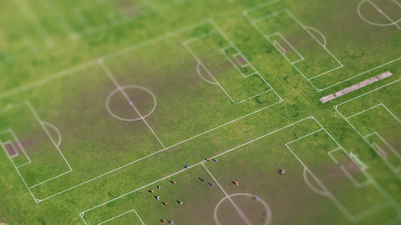 An aerial view of football pitches in London (© Cityscape Digital/Gallery Stock)(Bing United Kingdom)