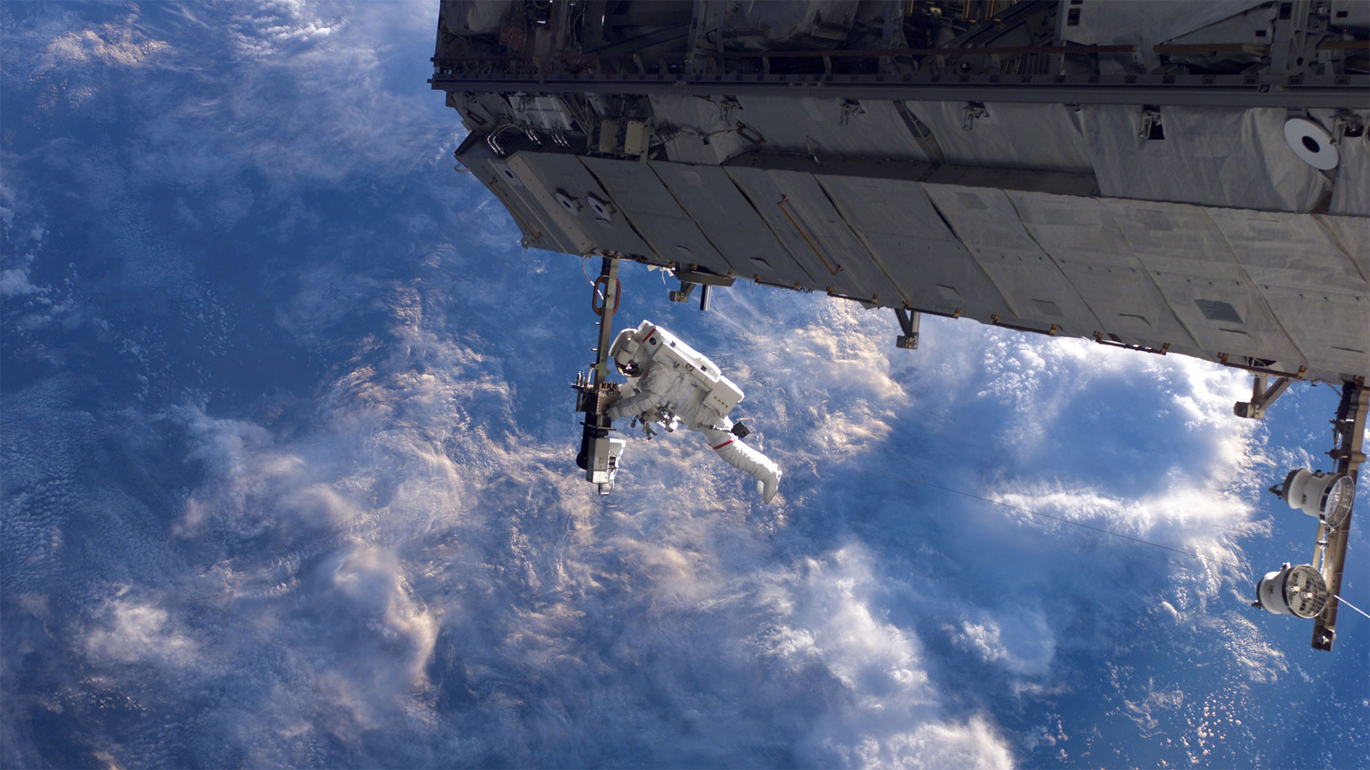 Nasa astronaut works on the International Space Station during a spacewalk in 2006 (© NASA)(Bing United Kingdom)