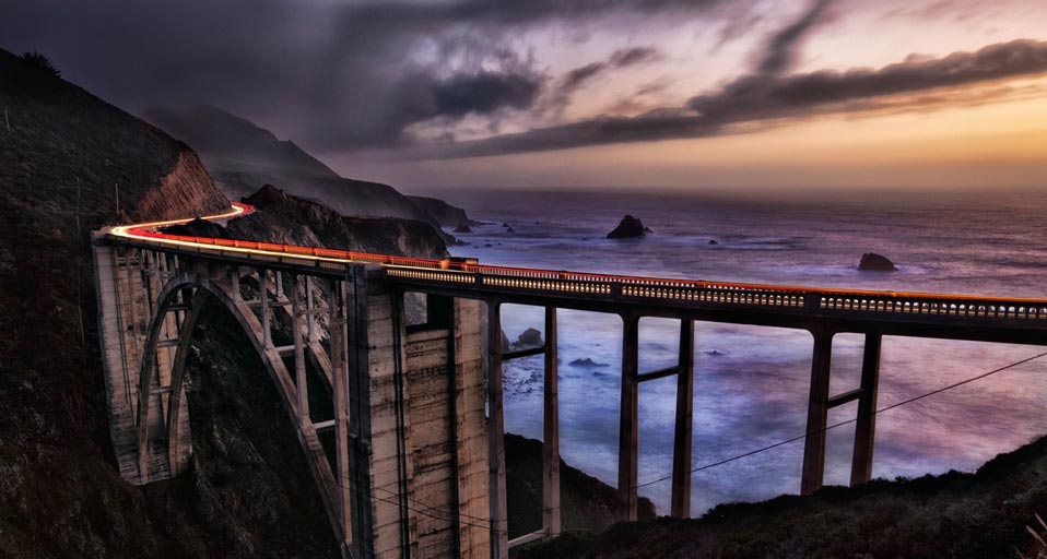 Bixby Bridge at sunset, Big Sur, California, USA -- Scott Stulberg/Corbis &copy; (Bing United Kingdom)